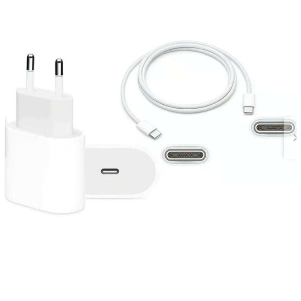 APPLE - Cargador Apple 20W Original + Cable C - C 1mt iPhone 15 16 17 Pro Pro Max