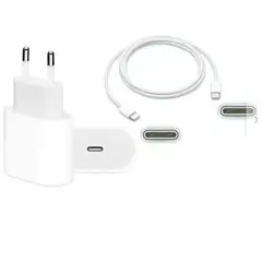 APPLE - Cargador 20W Original + Cable C - C 1mt iPhone 15 16 17 Pro Pro Max