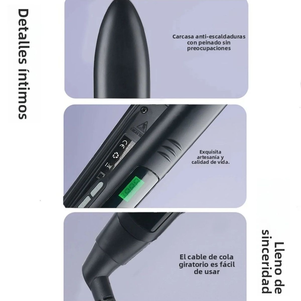 TIOZONEY - Plancha para alisar el pelo