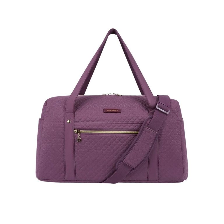 Bolso Fin de Semana con Bolsa para Zapatos Morado Morado TALLA UNICA