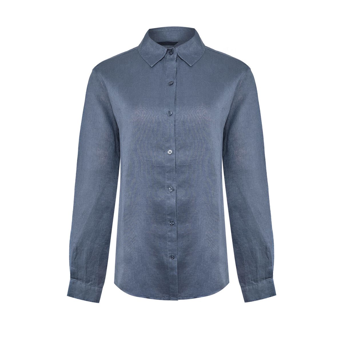 ROCKFORD - Blusa Lino Orgánico Mujer Lirio Azul ROCKFORD