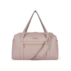 BAGSMART - Bolso Fin de Semana con Bolsa para Zapatos Rosado