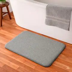 NAUTICA - Alfombra de Baño Home Popcorn 40x60cm gris claro