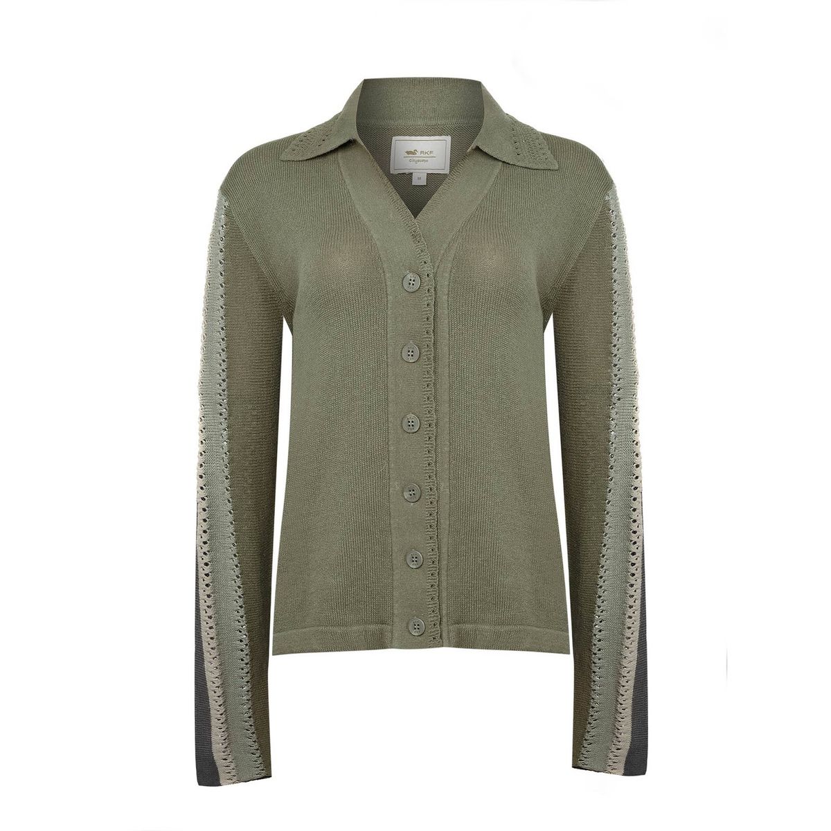 ROCKFORD - Sweater Algodón Orgánico Mujer Angelonia Verde ROCKFORD