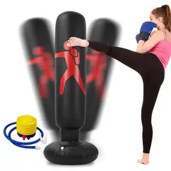 GENERICO - Saco De Boxeo Inflable + Inflador apto para niños y adultos altura 160cm