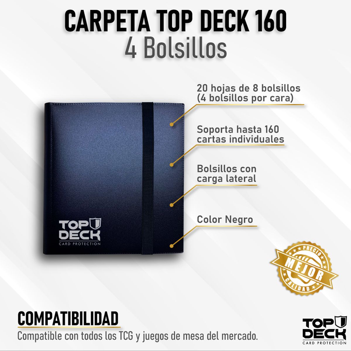 MITOS Y LEYENDAS - Carpeta Esencial - TOPDECK 160 color Negro