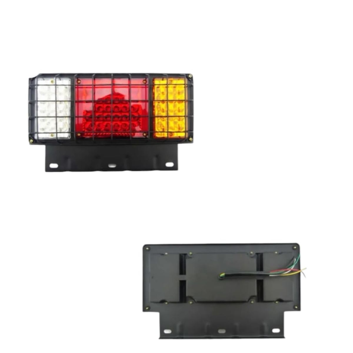 GENERICO - Set X2 De Foco Trasero Led Para Camion Con Soporte, Rejilla