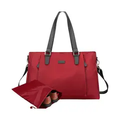 ECOSUSI - Bolsa duffle con bolza de zapatos - Rojo