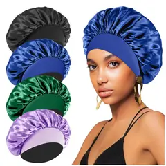 TIOZONEY - 4psc Gorro de Satén para Dormir
