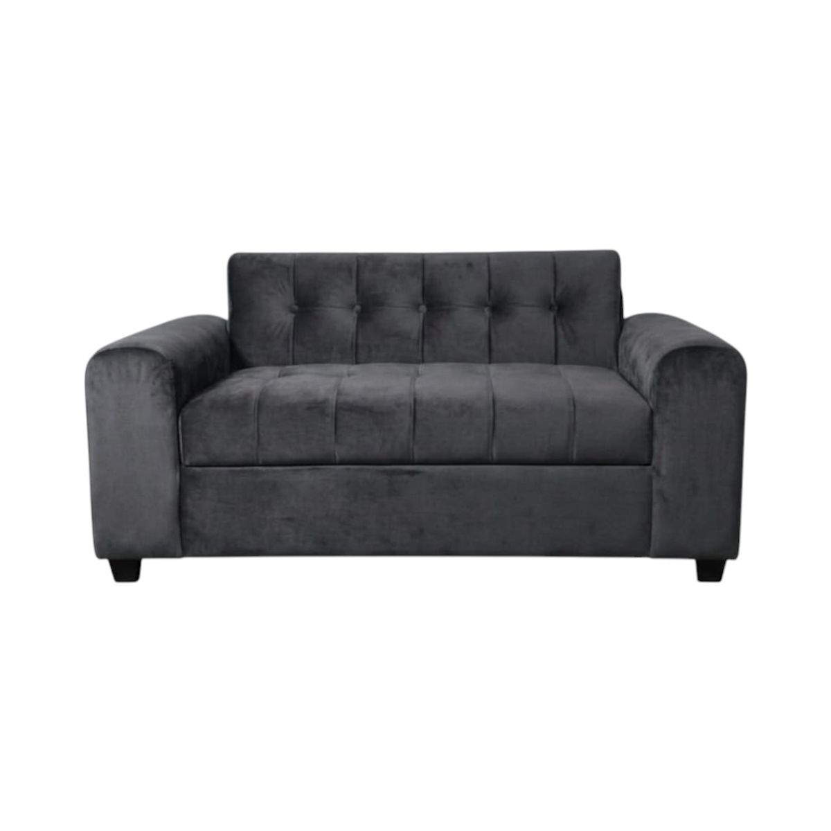 DISEÑOS VALESTRINI - SOFA DOS CUERPOS BRAZO REDONDO EN FELPA