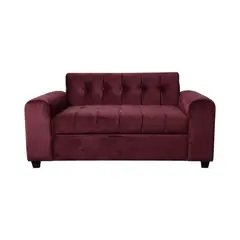 DISEÑOS VALESTRINI - SOFA DOS CUERPOS BRAZO REDONDO EN FELPA