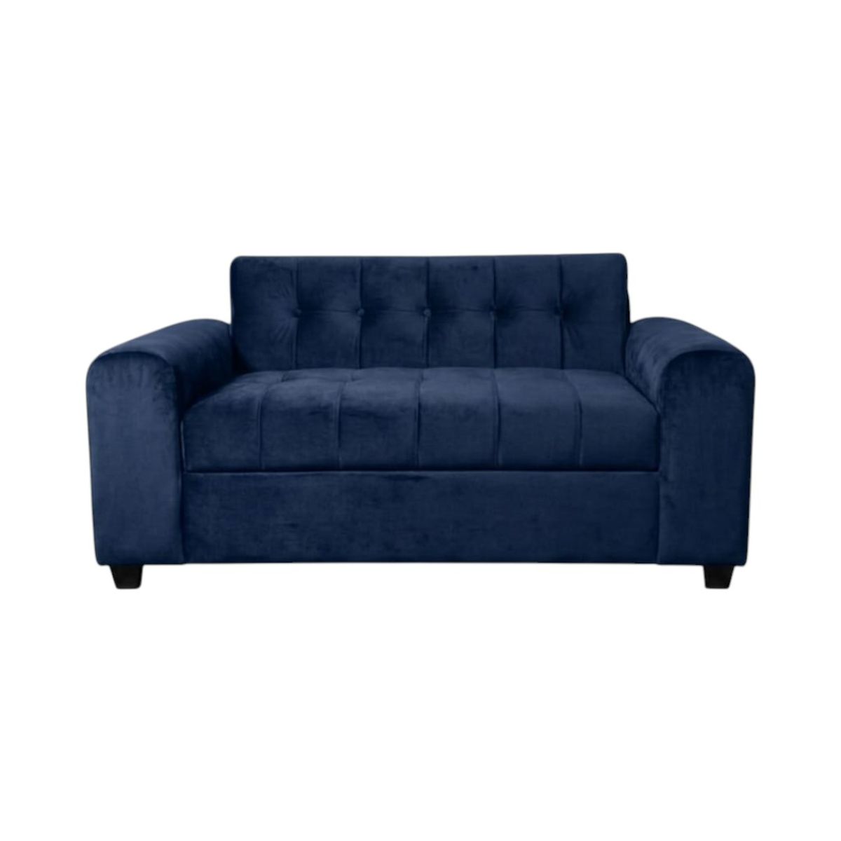 DISEÑOS VALESTRINI - SOFA DOS CUERPOS BRAZO REDONDO EN FELPA