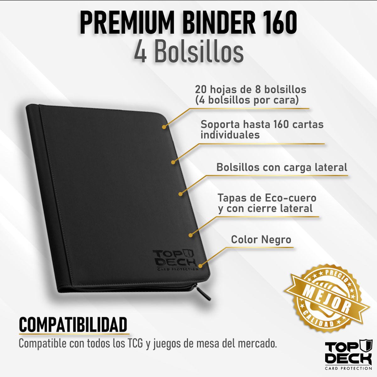 MITOS Y LEYENDAS - Carpeta Premium - TOPDECK 160 color Negro