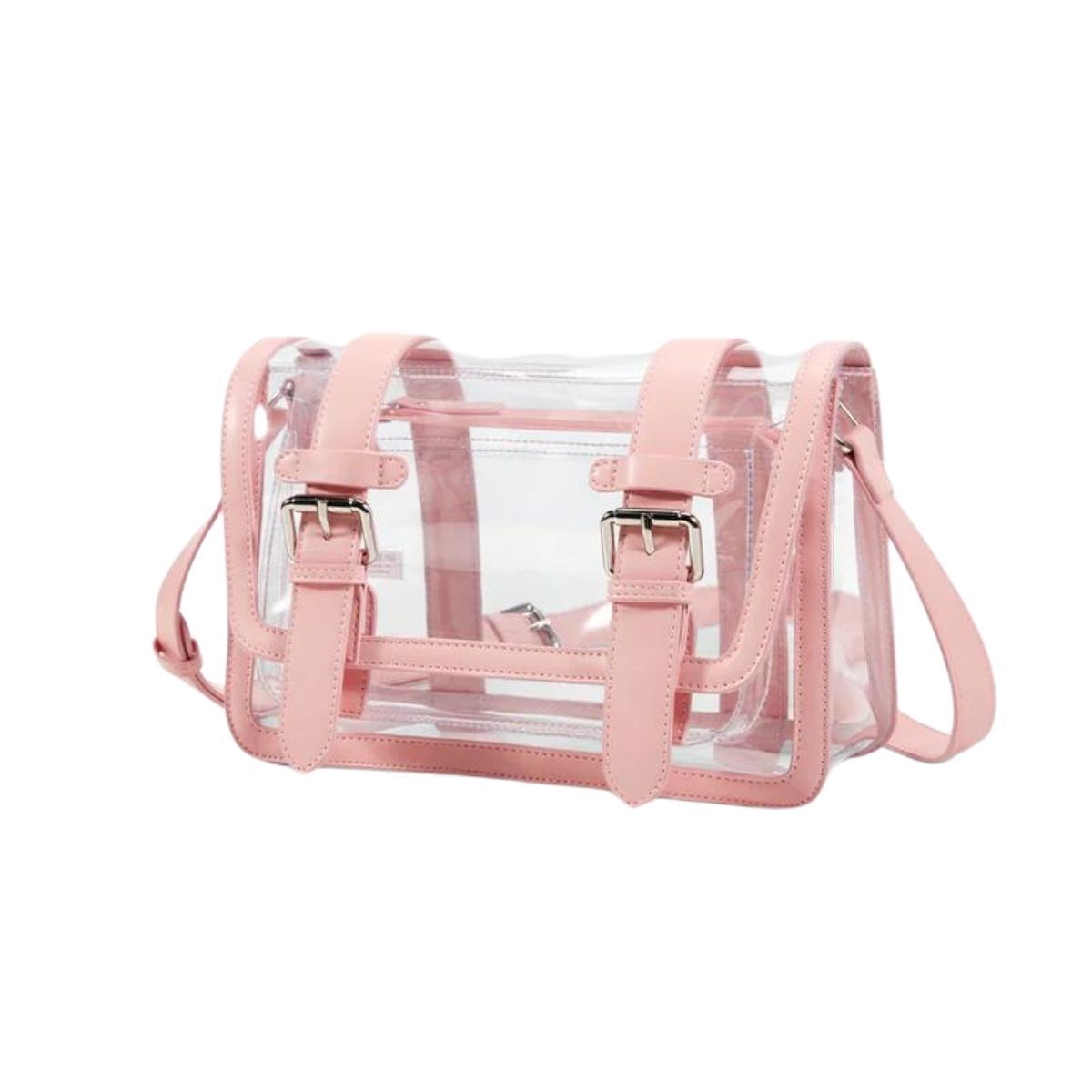 ECOSUSI - Ecosusi Bolso Mensajero Jane para Tablet 10.2 pulg Rosado Transparente