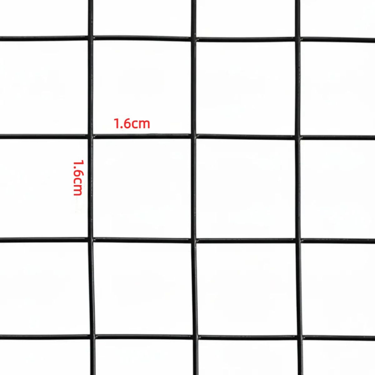GENERICO - Malla Soldada Plastificada Negra 1.6cm Alto 90cm Largo 10Mts