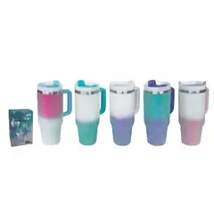 GENERICO - VASO TÉRMICO 1200ML DISEÑO DEGRADADO DOBLE PARED FRÍO/CALOR