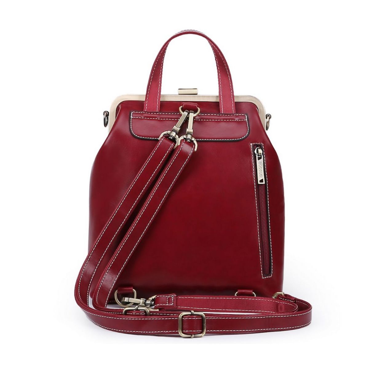 ECOSUSI - Ecosusi Mochila y Bolso Casual Shorty Burdeo