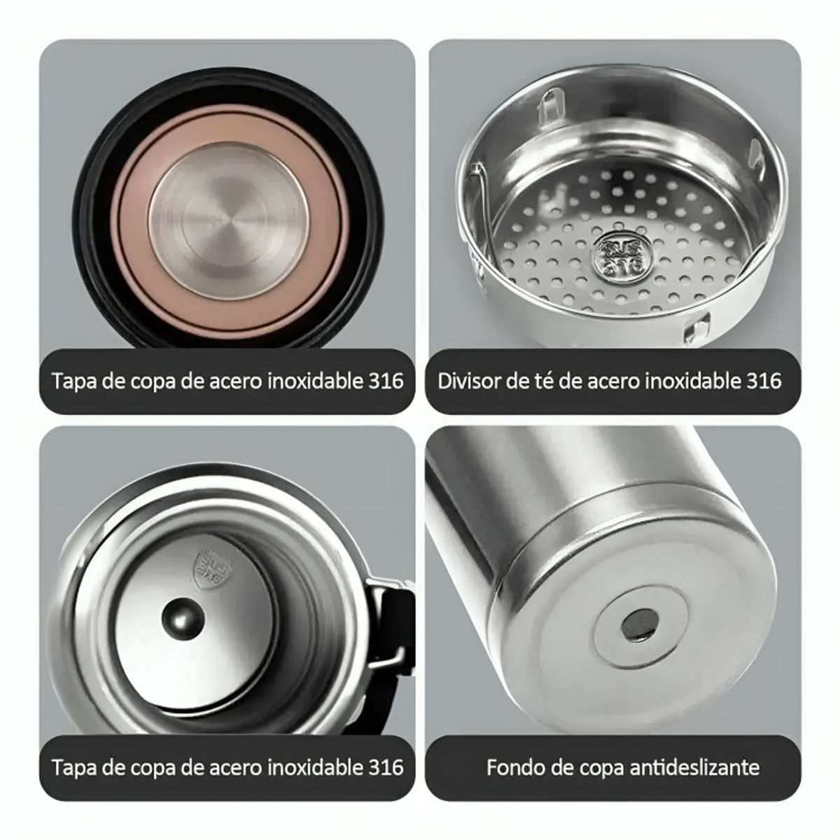 GENERICO - TERMO DE ACERO INOXIDABLE  500ML
