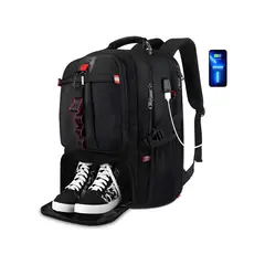 GENERICO - Mochila de Viaje Impermeable para Hombre de Grande Capacidad 50l con Compartimentos para Zapatos y Laptop de 17 Labg