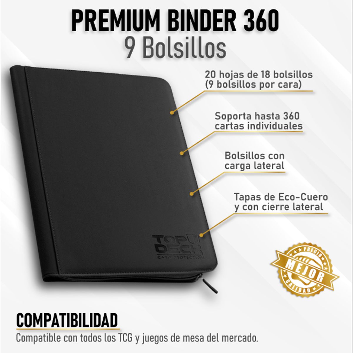 MITOS Y LEYENDAS - Carpeta Premium - TOPDECK 360 color Negro