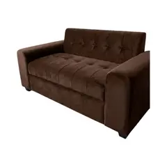 DISEÑOS VALESTRINI - SOFA TRES CUERPOS BRAZO REDONDO EN FELPA