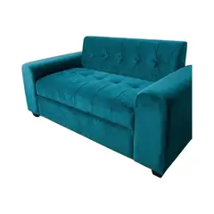 DISEÑOS VALESTRINI - SOFA TRES CUERPOS BRAZO REDONDO EN FELPA