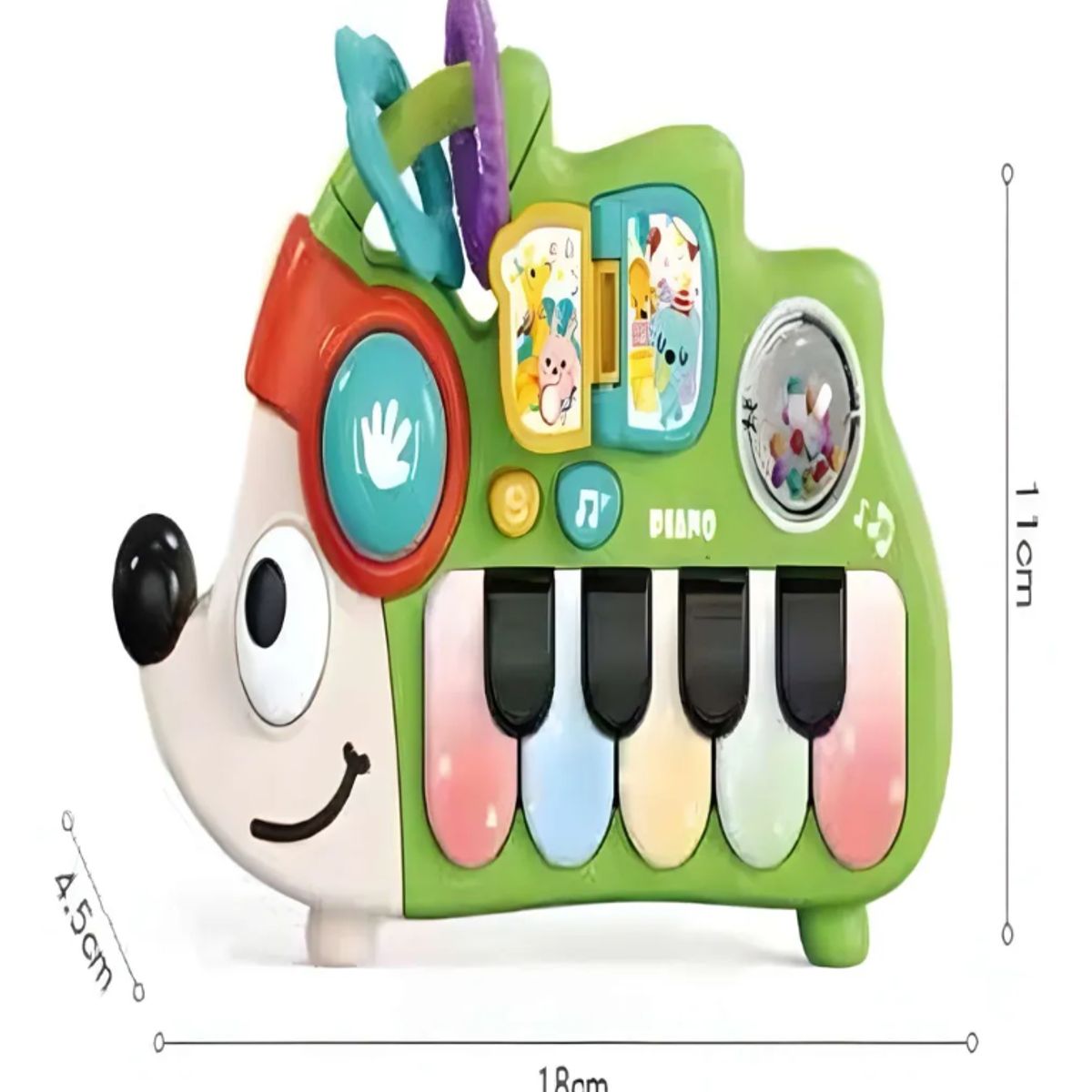 GENERICO - Piano Musical Sensorial Erizo Verde