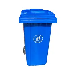 TOLVA - Contenedor de basura industrial 240 L con tapa y ruedas