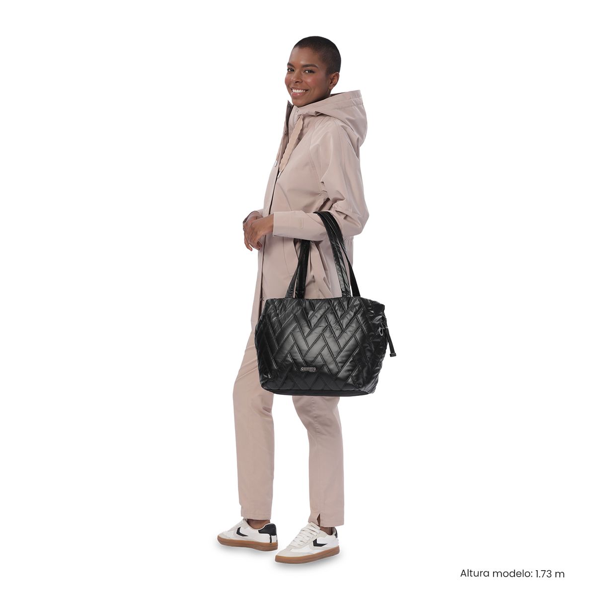 TOTTO - Shopping Bag Mediano para Mujer Savanha Negro