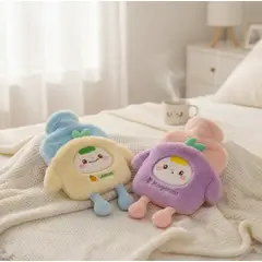 GENERICO - Guatero De Agua Caliente 1000ml Con Funda De Peluche Kawaii