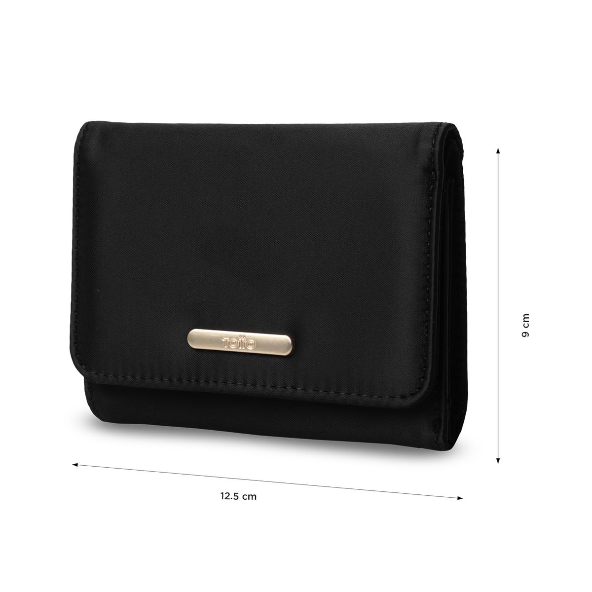 TOTTO - Billetera Mujer Bel 2.0 Mediana con RFID Blocker Negra