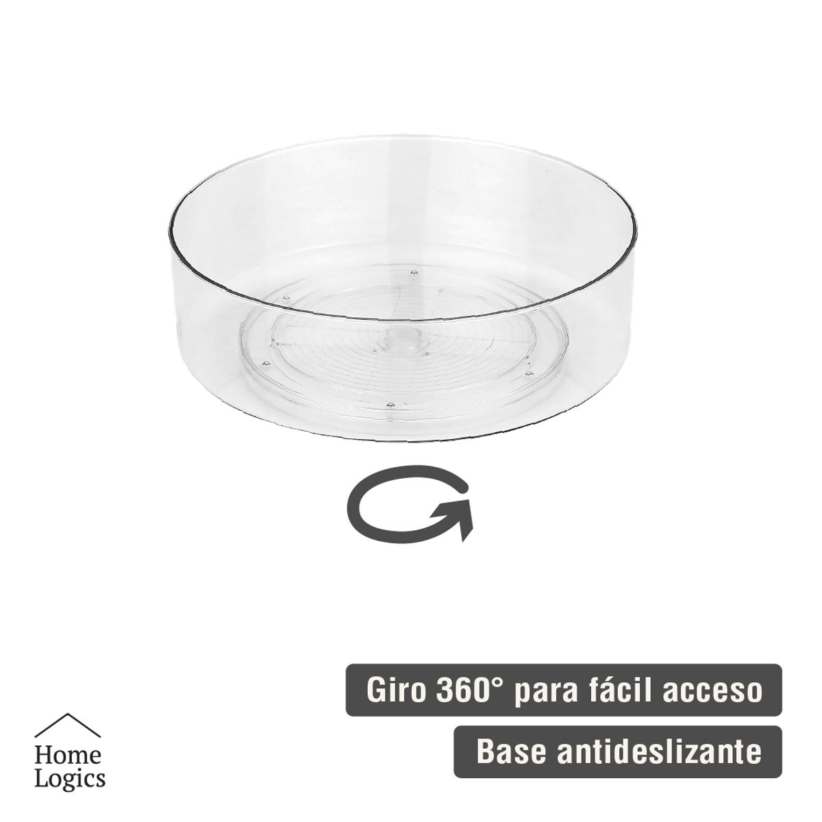 HOME LOGICS - Set 2 Contenedores Organizador Hogar Circulares Home Logics Kiosclub