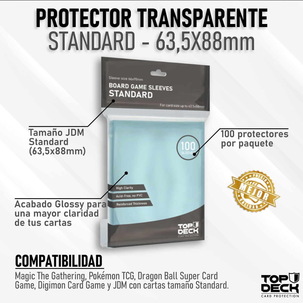 MITOS Y LEYENDAS - Protectores Juego de Mesa  TOPDECK Standard