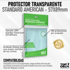 MITOS Y LEYENDAS - Protectores Juego de Mesa TOPDECK Standard American 57x89mm