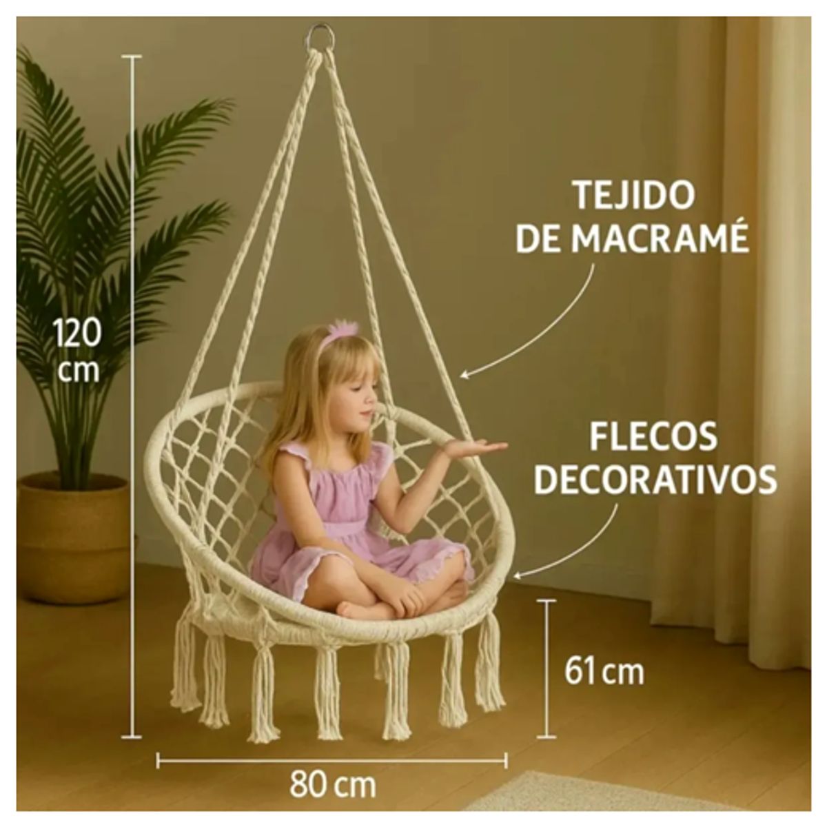 MOVI - Silla Hamaca colgante para interior o exterior