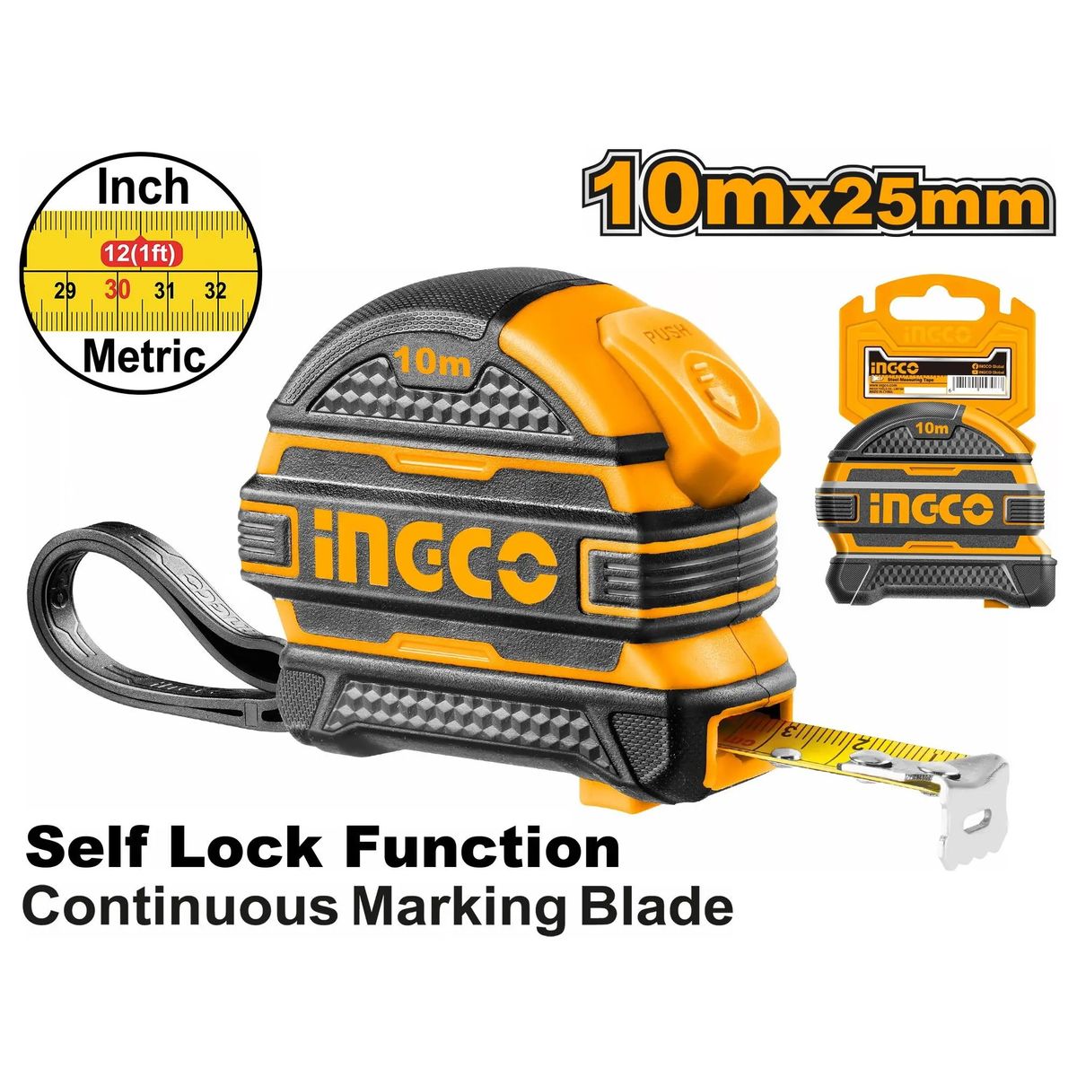 INGCO - HUINCHA METRICA 25MMX10M INGCO HSMT081025