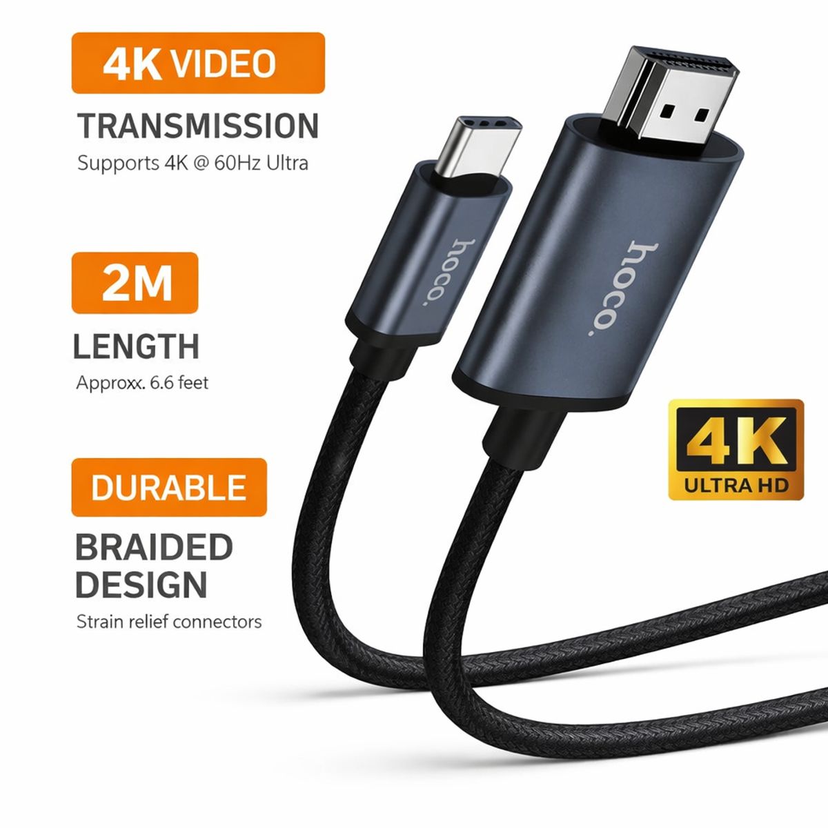 HOCO - Cable Hoco Usb-C to HDTV 4K 2M