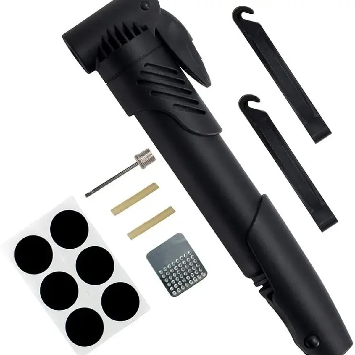 GENERICO - Set Bombín Inflador Manual para Bicicleta 120 Psi