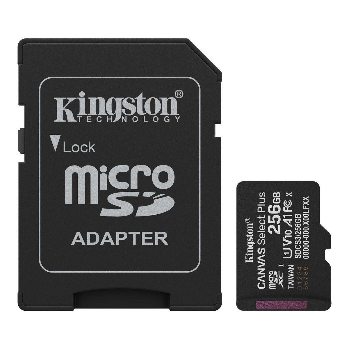 KINGSTON - Tarjeta microSDXC Plus 256GB con Adaptador SD