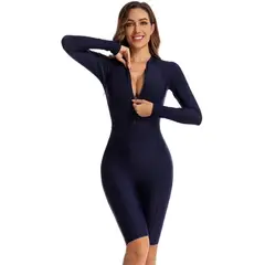 PUREPOWER - Trajes de Baño Manga Larga de Protección Solar UPF50 con Cremallera para Deportivo Mujer Surf Playa