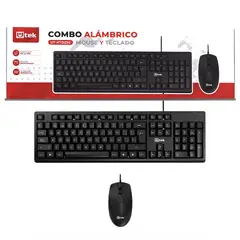 UTEK - Kit Teclado Y Mouse Alámbrico USB UT-KTD250 Español Con Ñ