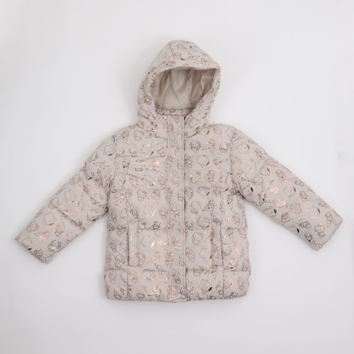 HELLO KITTY - Parka Niña Full Print Friends Beige Hello Kitty