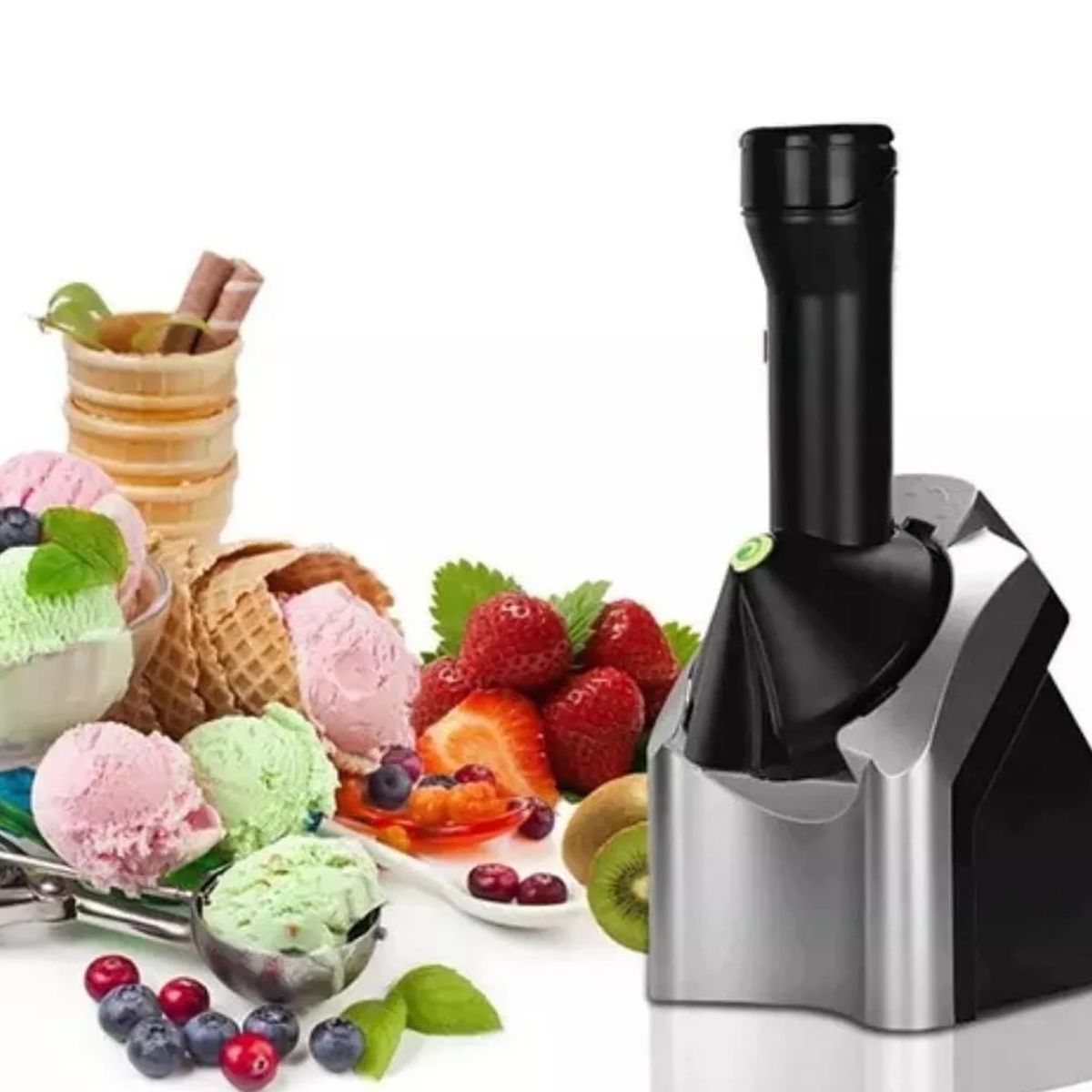 GENERICO - Máquina Para Hacer Helados Y Yogurt De Frutas Negro