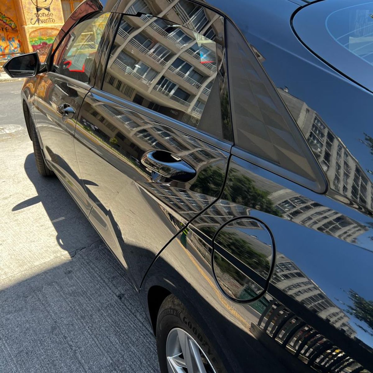 GENERICO - Bota Aguas de Acrílico 2mm plano Negro Brillante a Medida auto Hyundai accent 2021 a 2023