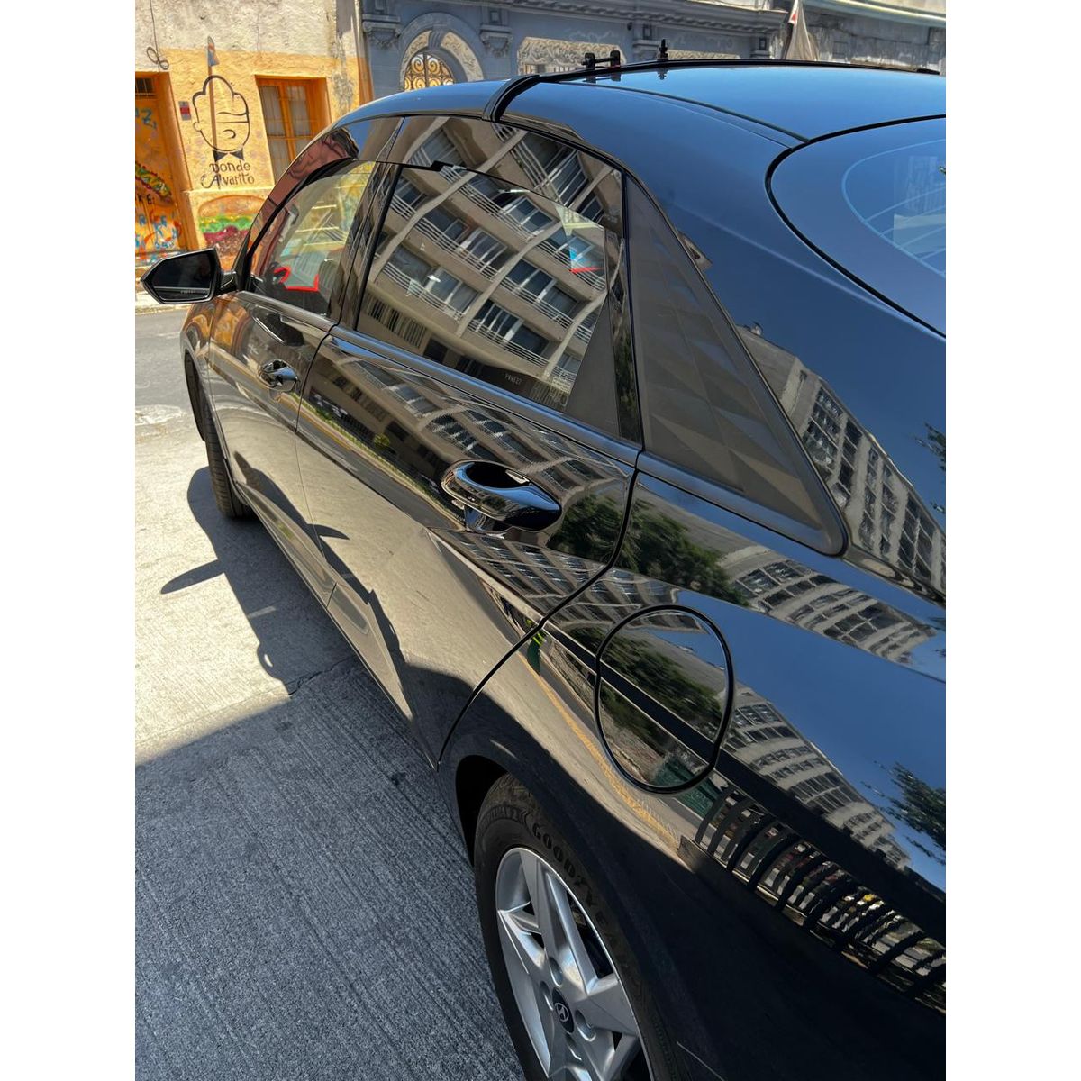 GENERICO - Bota Aguas de Acrílico 2mm plano Negro Brillante a Medida auto Hyundai accent 2021 a 2023
