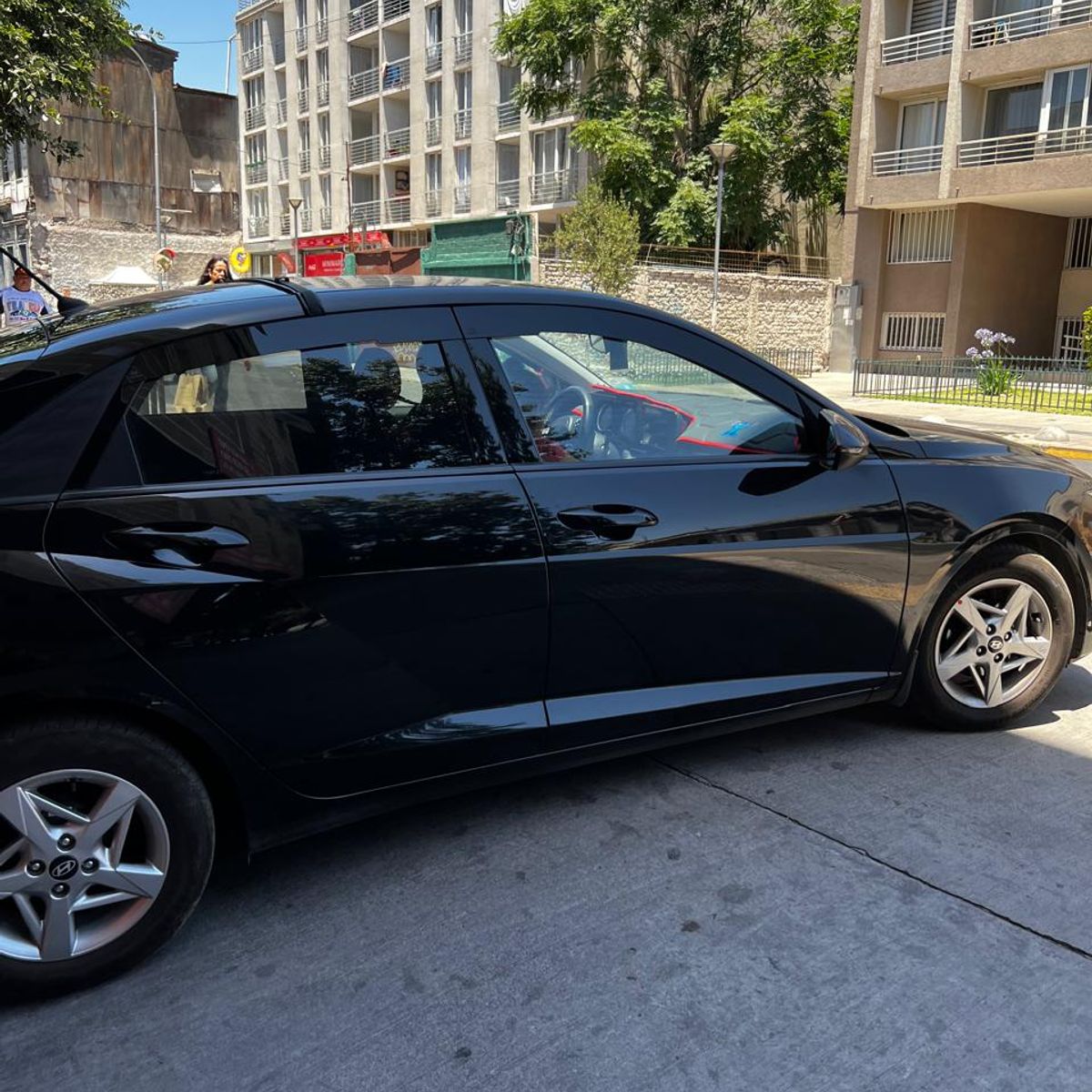 GENERICO - Bota Aguas de Acrílico 2mm plano Negro Brillante a Medida auto Hyundai accent 2021 a 2023