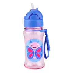 SKIP HOP - Botella con Bombilla Zoo Tritan Renew - Buttefly