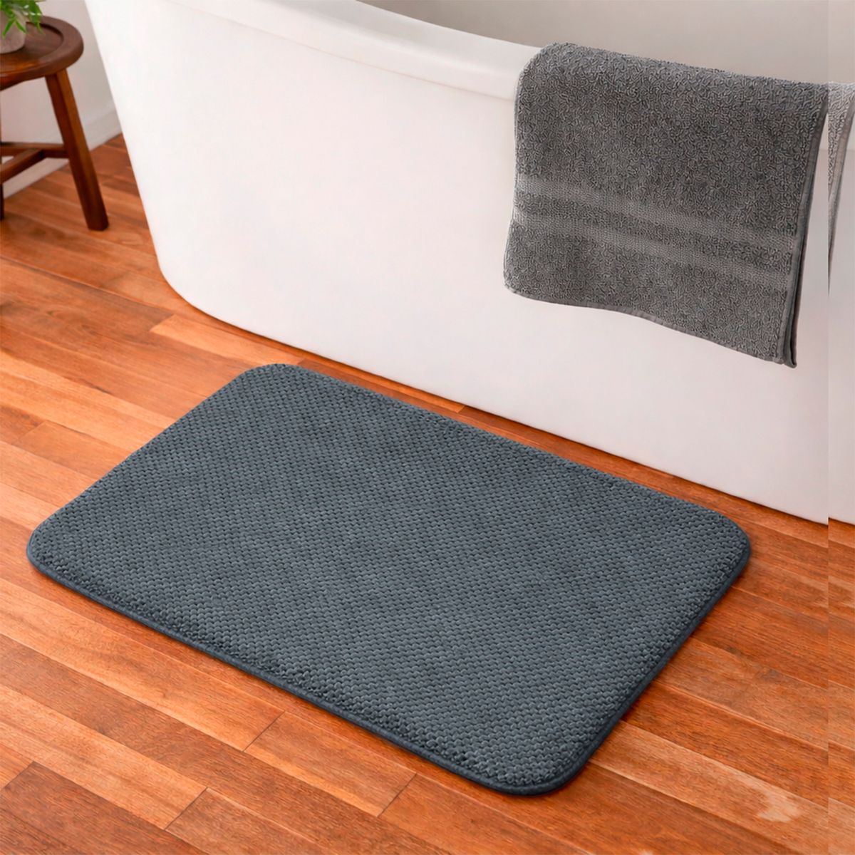NAUTICA - Alfombra de Baño Nautica Home Popcorn 40x60cm gris oscuro