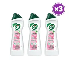 CIF - PACK 03 BIOACTIVE CREMA MULTIUSO ROSA Y JASMIN 375G 250ML