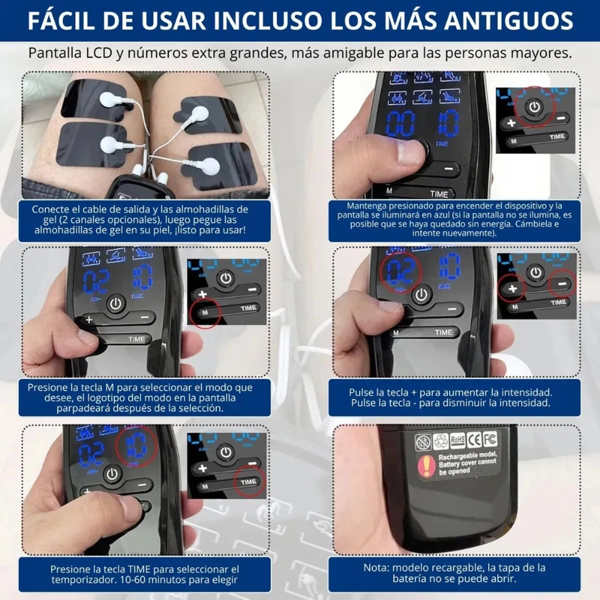 GENERICO - Tens Electroestimulador Musculo Electroterapia Portátil